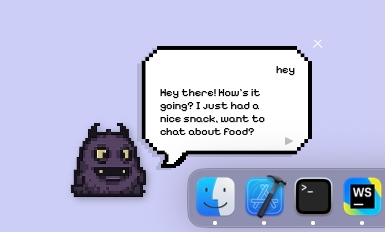 Dudda chatting on macOS desktop
